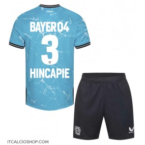 Bayer Leverkusen Piero Hincapie #3 Terza Maglia Bambino 2023-24 Manica Corta (+ Pantaloni corti)